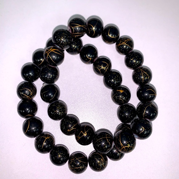 Set of 2 Glass Beaded Bracelets - Picture 1 of 1